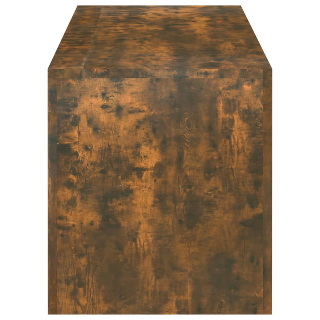 Tv-meubel met LED-verlichting 120x35x40 cm gerookt eikenkleurig is nu te koop bij PeponiXL, paradijselijk wonen!