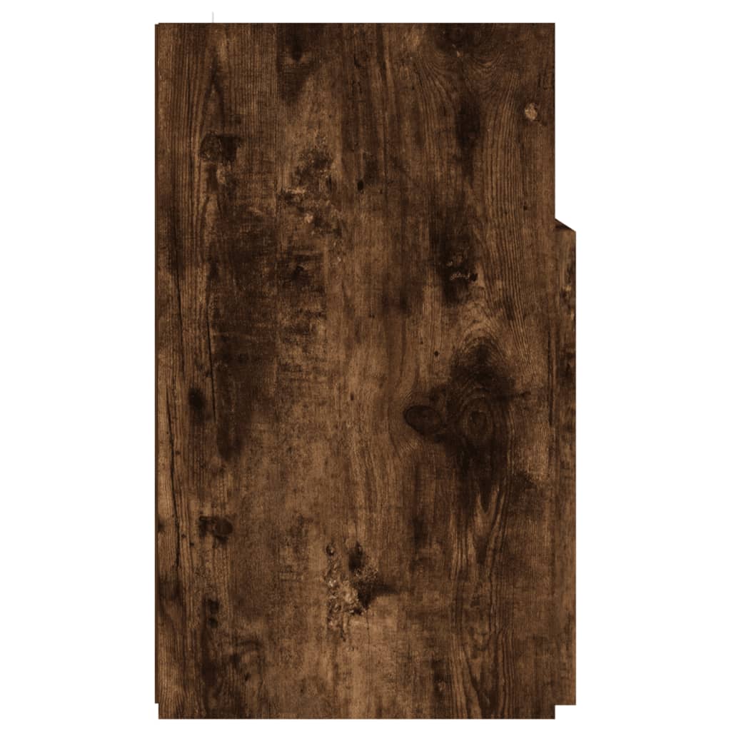 Tv-meubel met LED-verlichting 120x30x50 cm gerookt eikenkleurig is nu te koop bij PeponiXL, paradijselijk wonen!