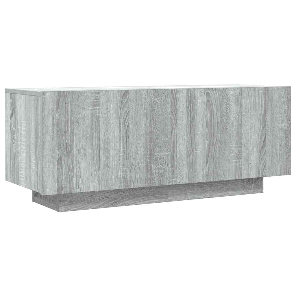 Tv-meubel 100x35x40 cm bewerkt hout grijs sonoma eikenkleurig is nu te koop bij PeponiXL, paradijselijk wonen!