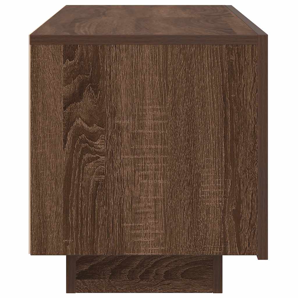 Tv-meubel 100x35x40 cm bewerkt hout bruin eikenkleur is nu te koop bij PeponiXL, paradijselijk wonen!