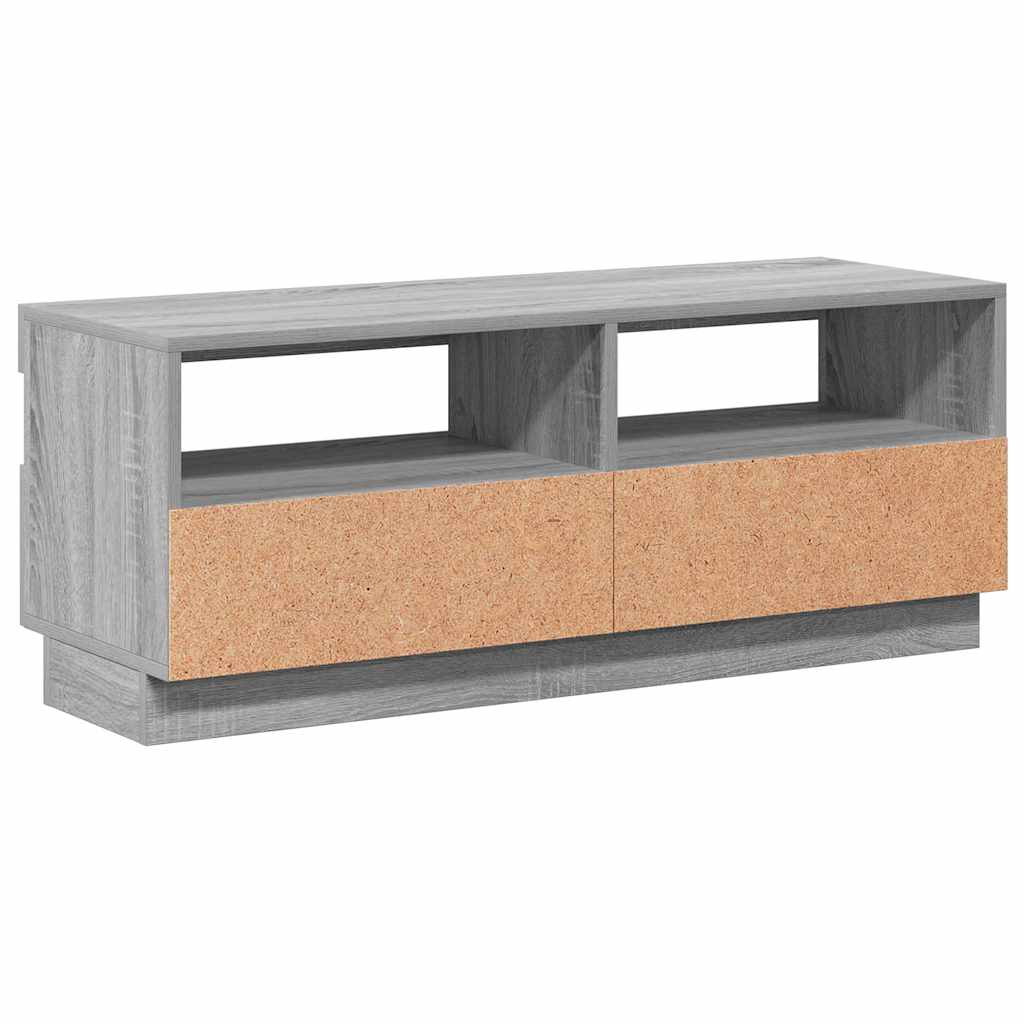 Tv-meubel met LED-verlichting 100x35x40 cm grijs sonoma eiken is nu te koop bij PeponiXL, paradijselijk wonen!