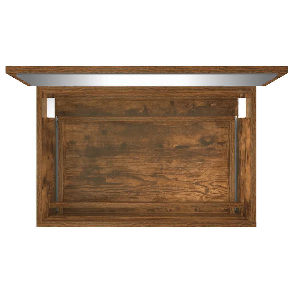 2-delige Badkamermeubelset bewerkt hout gerookt eikenkleurig is nu te koop bij PeponiXL, paradijselijk wonen!