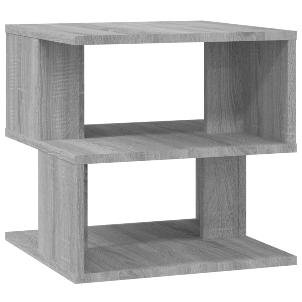 Bijzettafel 40x40x40 cm bewerkt hout grijs sonoma eikenkleurig is nu te koop bij PeponiXL, paradijselijk wonen!