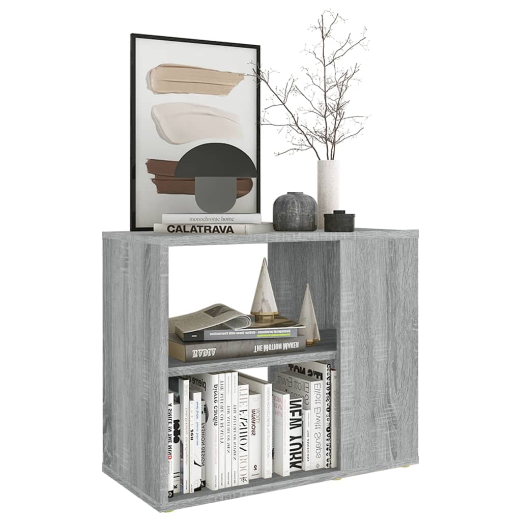 Bijzetkast 60x30x50 cm bewerkt hout grijs sonoma eikenkleurig is nu te koop bij PeponiXL, paradijselijk wonen!