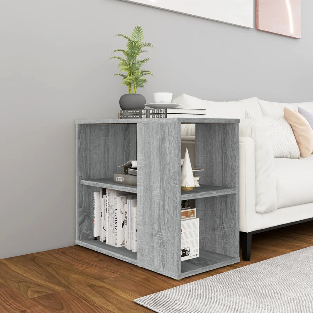 Bijzetkast 60x30x50 cm bewerkt hout grijs sonoma eikenkleurig is nu te koop bij PeponiXL, paradijselijk wonen!