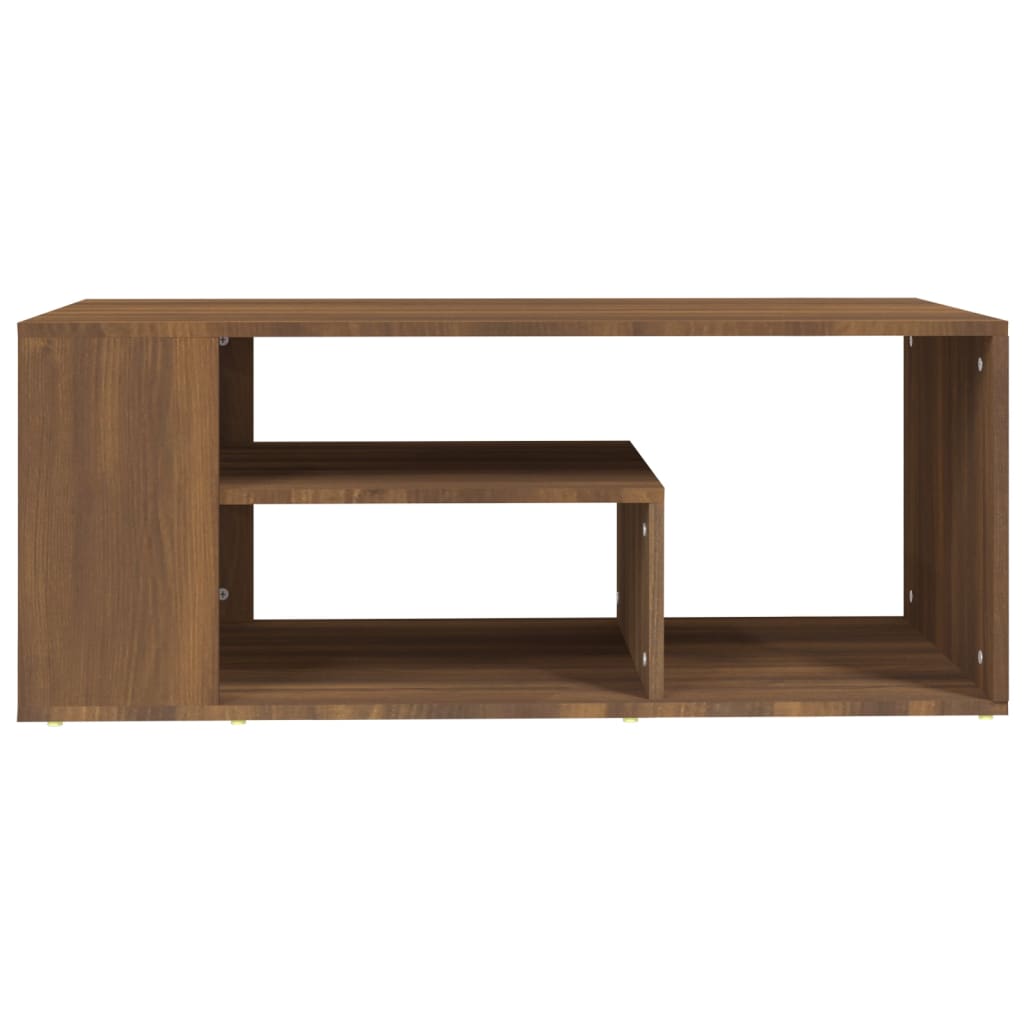 Salontafel 100x50x40 cm bewerkt hout bruineiken is nu te koop bij PeponiXL, paradijselijk wonen!