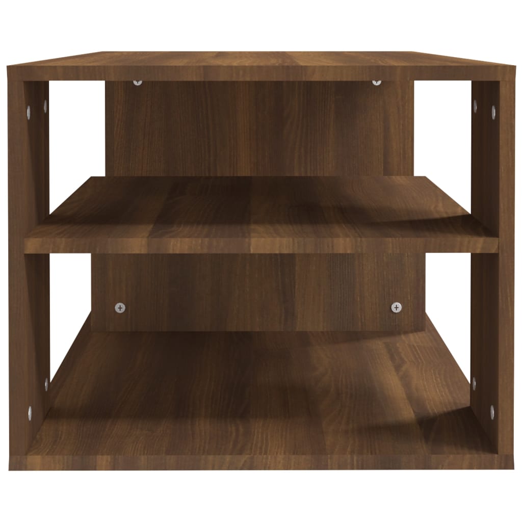 Salontafel 100x50x40 cm bewerkt hout bruineiken is nu te koop bij PeponiXL, paradijselijk wonen!