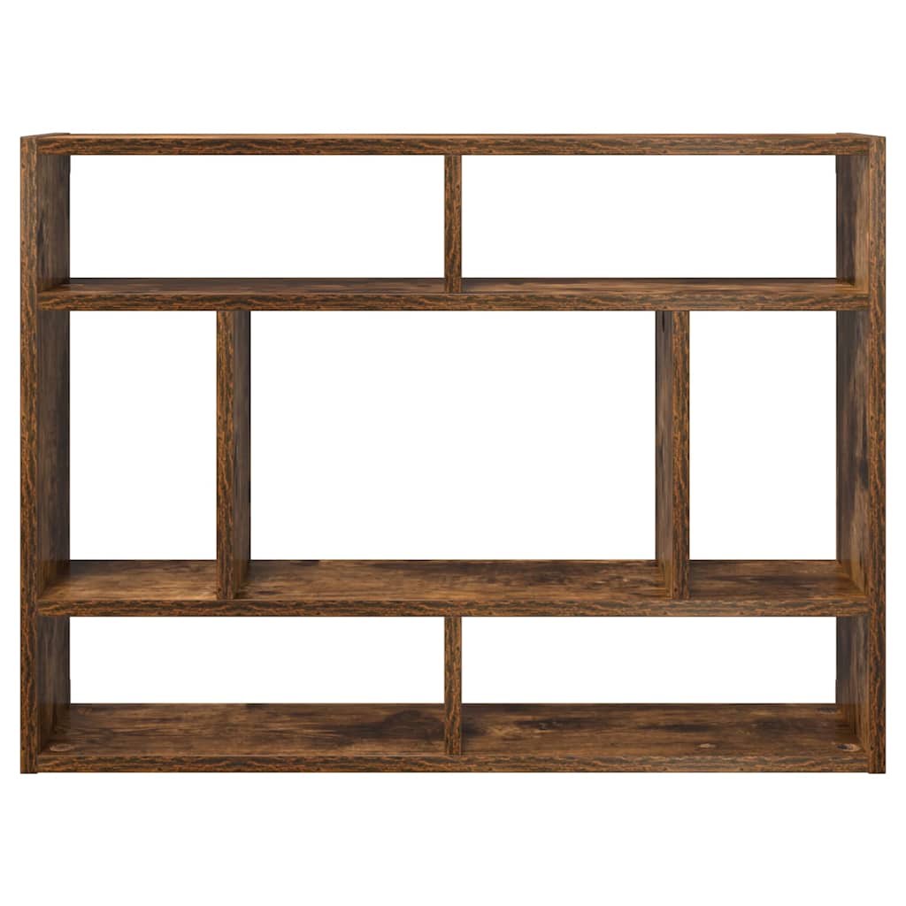 Wandschap 75x16x55 cm bewerkt hout gerookt eikenkleurig is nu te koop bij PeponiXL, paradijselijk wonen!