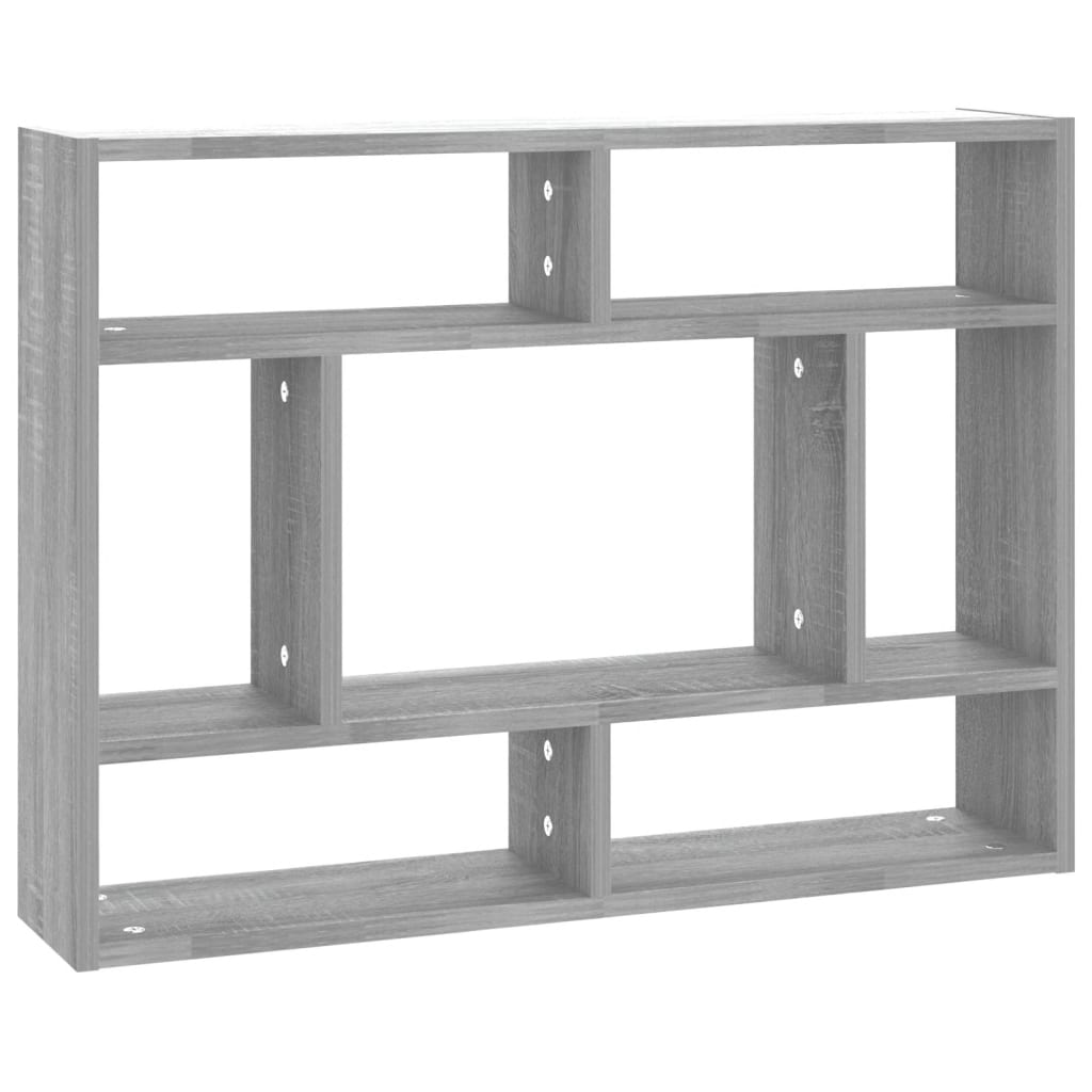 Wandschap 75x16x55 cm bewerkt hout grijs sonoma eikenkleurig is nu te koop bij PeponiXL, paradijselijk wonen!
