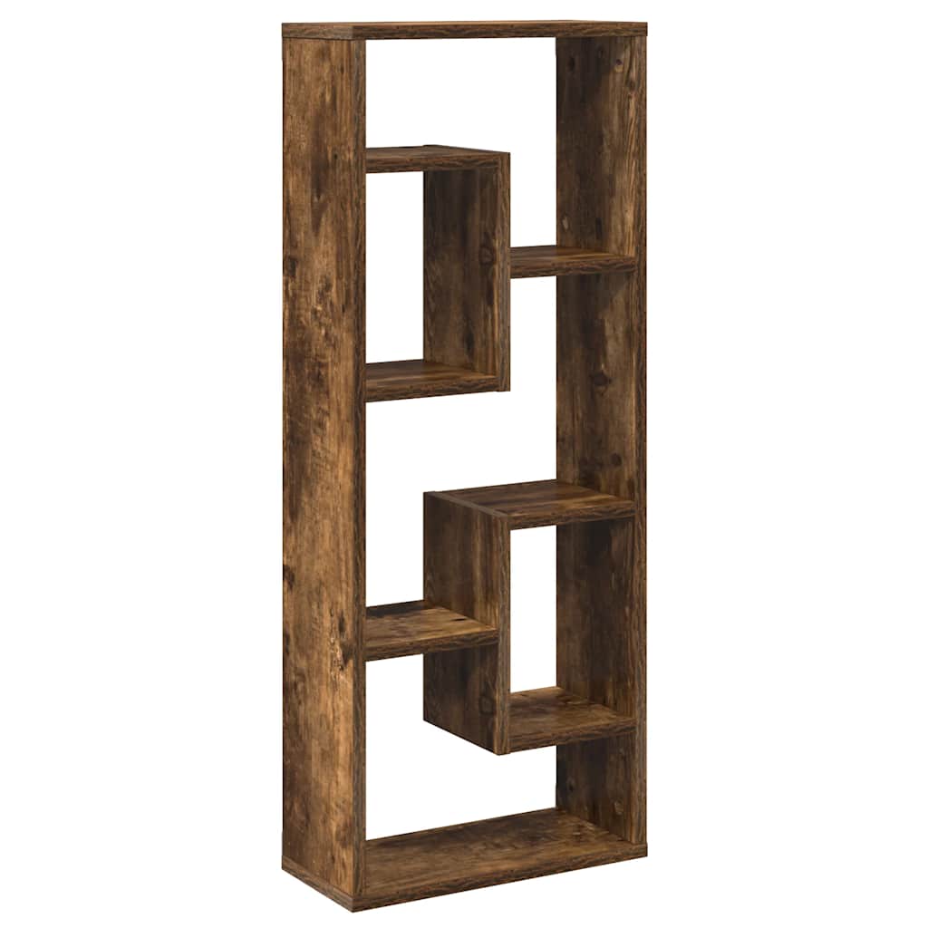 Wandschap 36x16x90 cm bewerkt hout gerookt eikenkleurig is nu te koop bij PeponiXL, paradijselijk wonen!