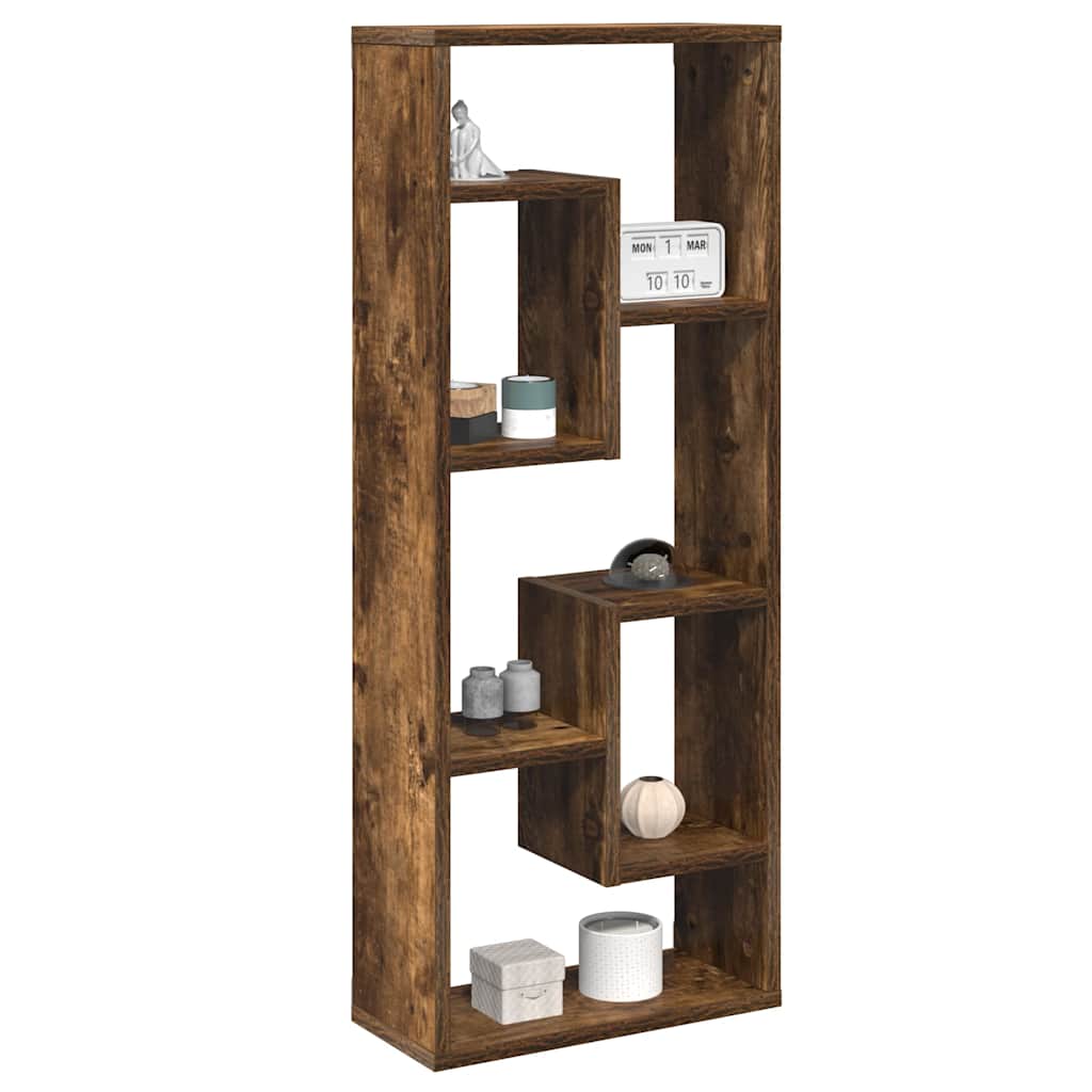 Wandschap 36x16x90 cm bewerkt hout gerookt eikenkleurig is nu te koop bij PeponiXL, paradijselijk wonen!