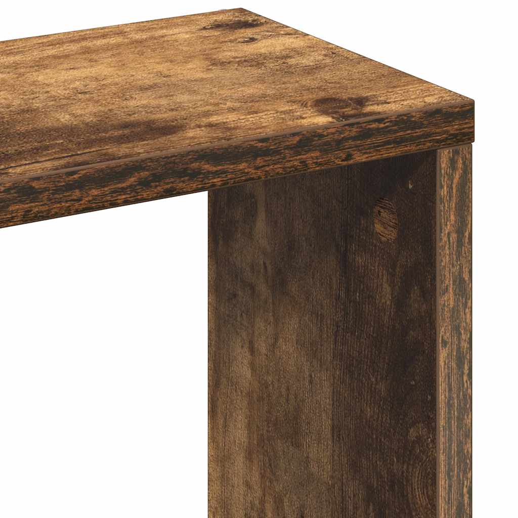 Wandschap 36x16x90 cm bewerkt hout gerookt eikenkleurig is nu te koop bij PeponiXL, paradijselijk wonen!
