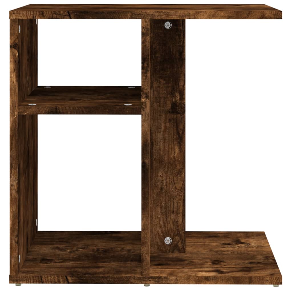 Bijzettafel 50x30x50 cm bewerkt hout gerookt eikenkleurig is nu te koop bij PeponiXL, paradijselijk wonen!