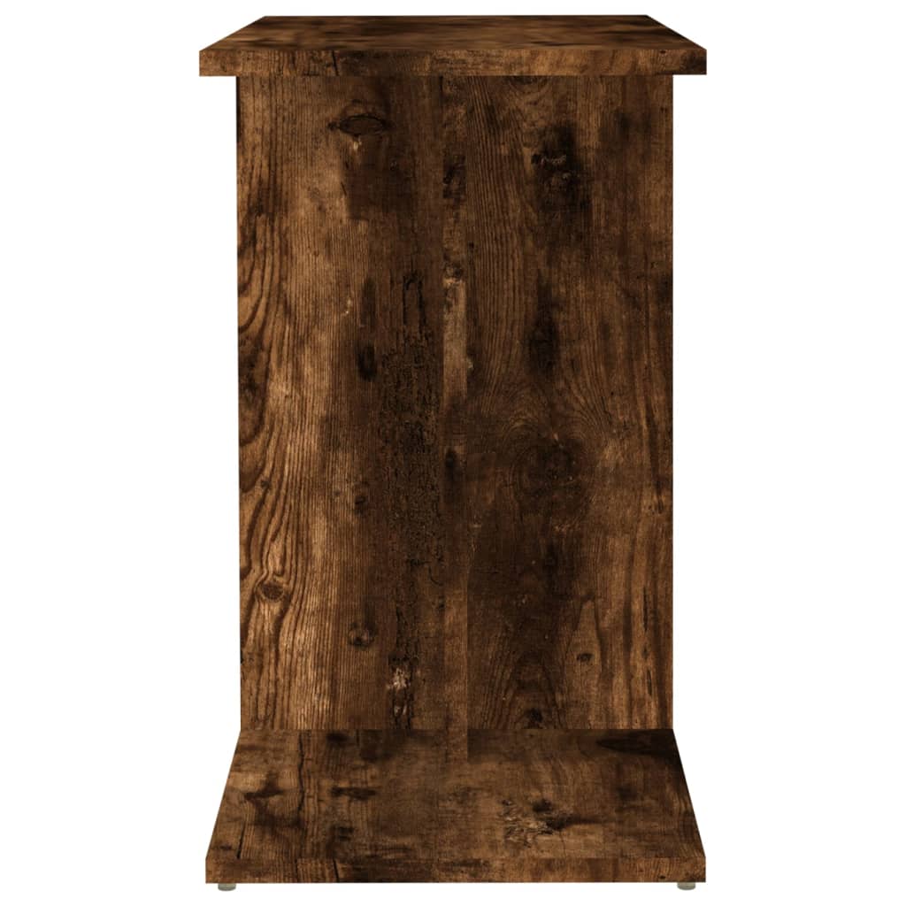 Bijzettafel 50x30x50 cm bewerkt hout gerookt eikenkleurig is nu te koop bij PeponiXL, paradijselijk wonen!