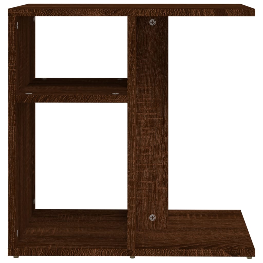 Bijzettafel 50x30x50 cm bewerkt hout bruin eikenkleur is nu te koop bij PeponiXL, paradijselijk wonen!