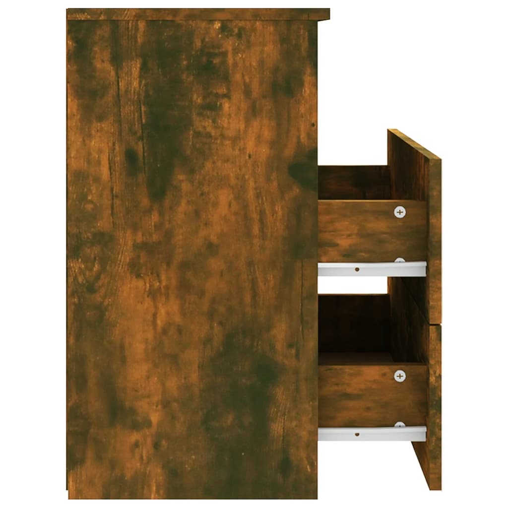 Nachtkastje 50x32x60 cm gerookt eikenkleurig is nu te koop bij PeponiXL, paradijselijk wonen!