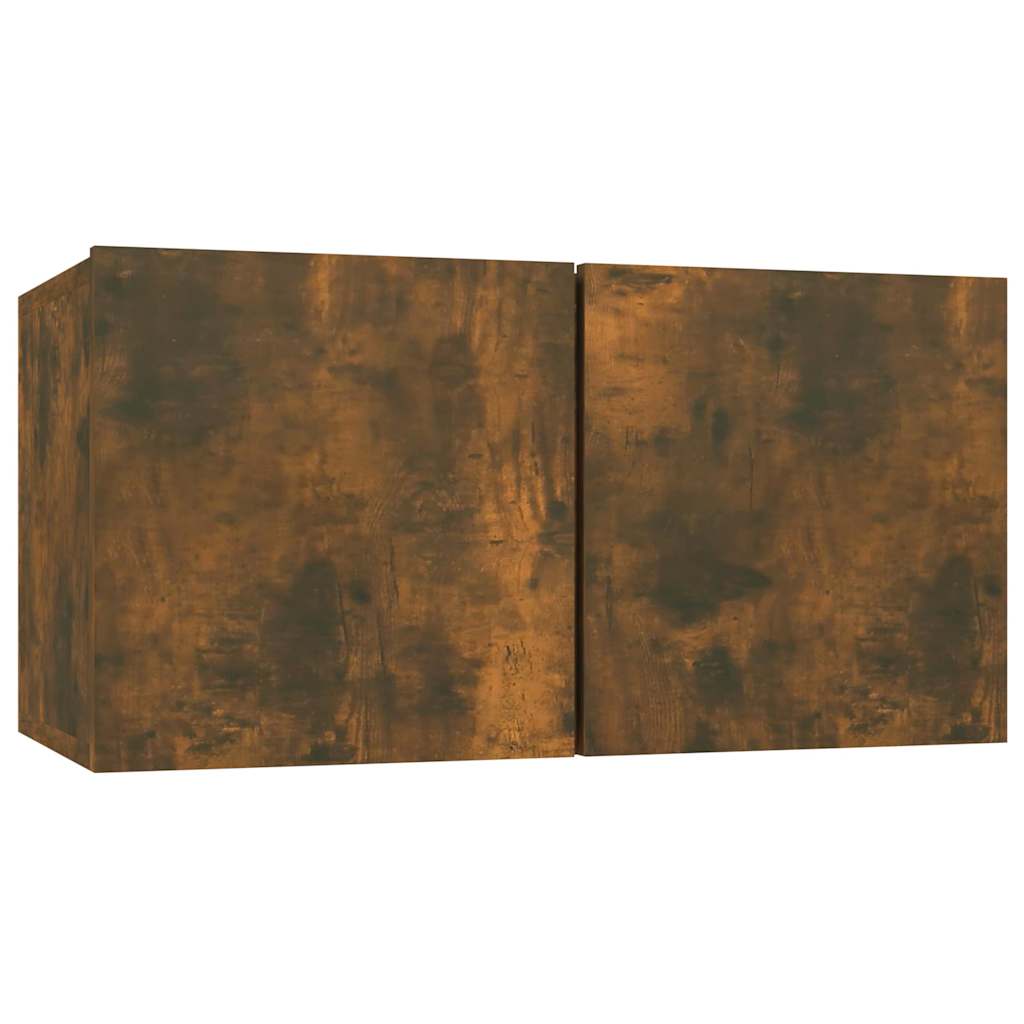 Tv-hangmeubelen 2 st 60x30x30 cm gerookt eikenkleurig is nu te koop bij PeponiXL, paradijselijk wonen!