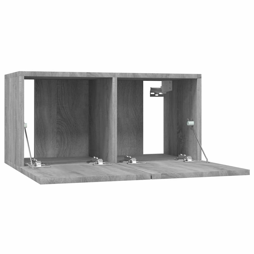 Tv-hangmeubelen 2 st 60x30x30 cm bewerkt hout grijs sonoma is nu te koop bij PeponiXL, paradijselijk wonen!
