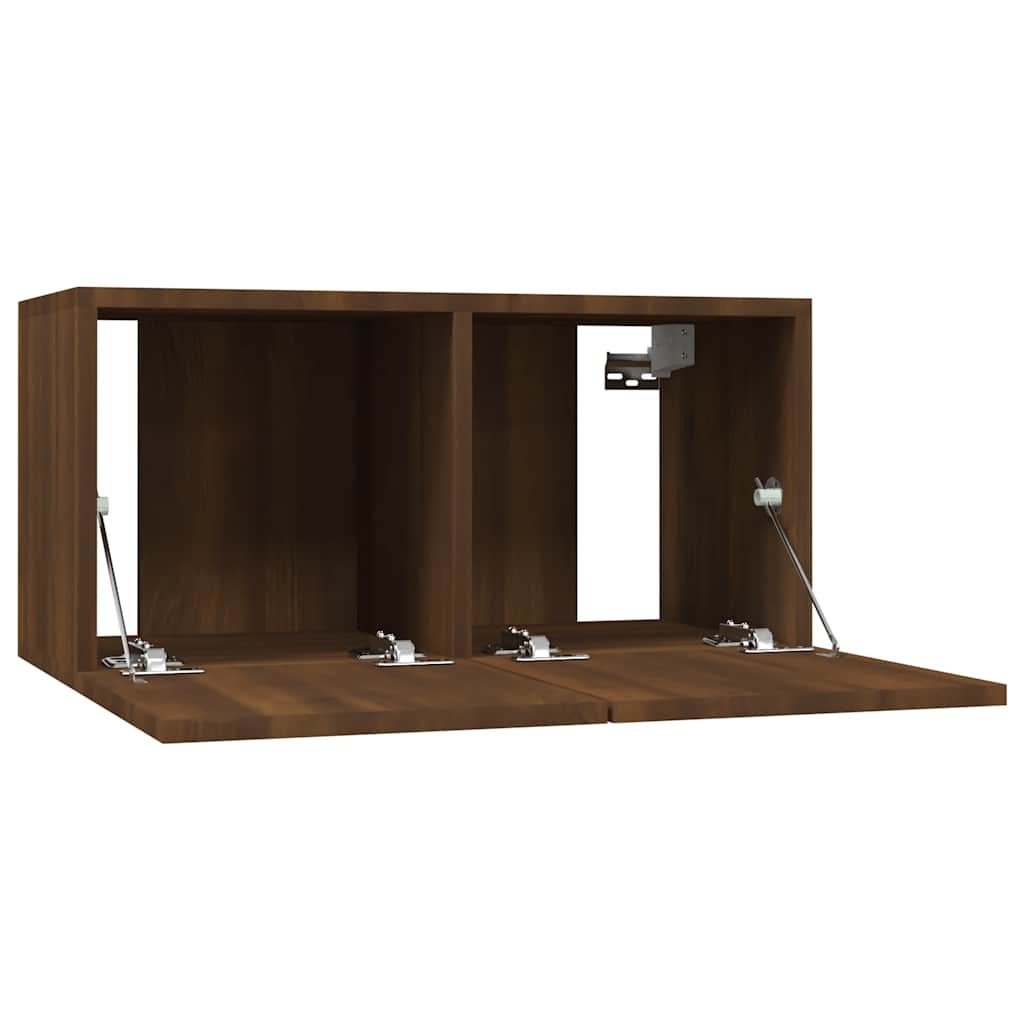 Tv-hangmeubel 60x30x30 cm bewerkt hout bruin eikenkleur is nu te koop bij PeponiXL, paradijselijk wonen!