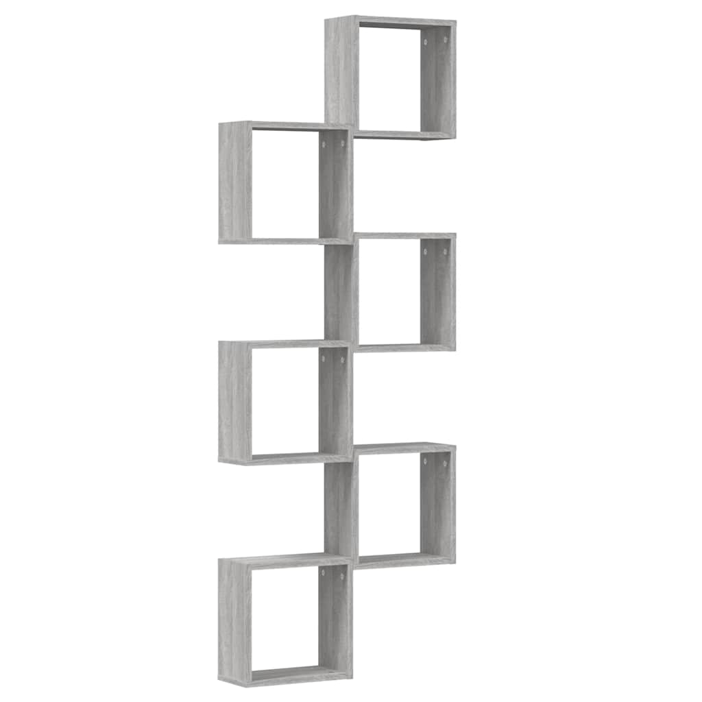 Wandschappen kubus 6 st 30x15x30 cm grijs sonoma is nu te koop bij PeponiXL, paradijselijk wonen!