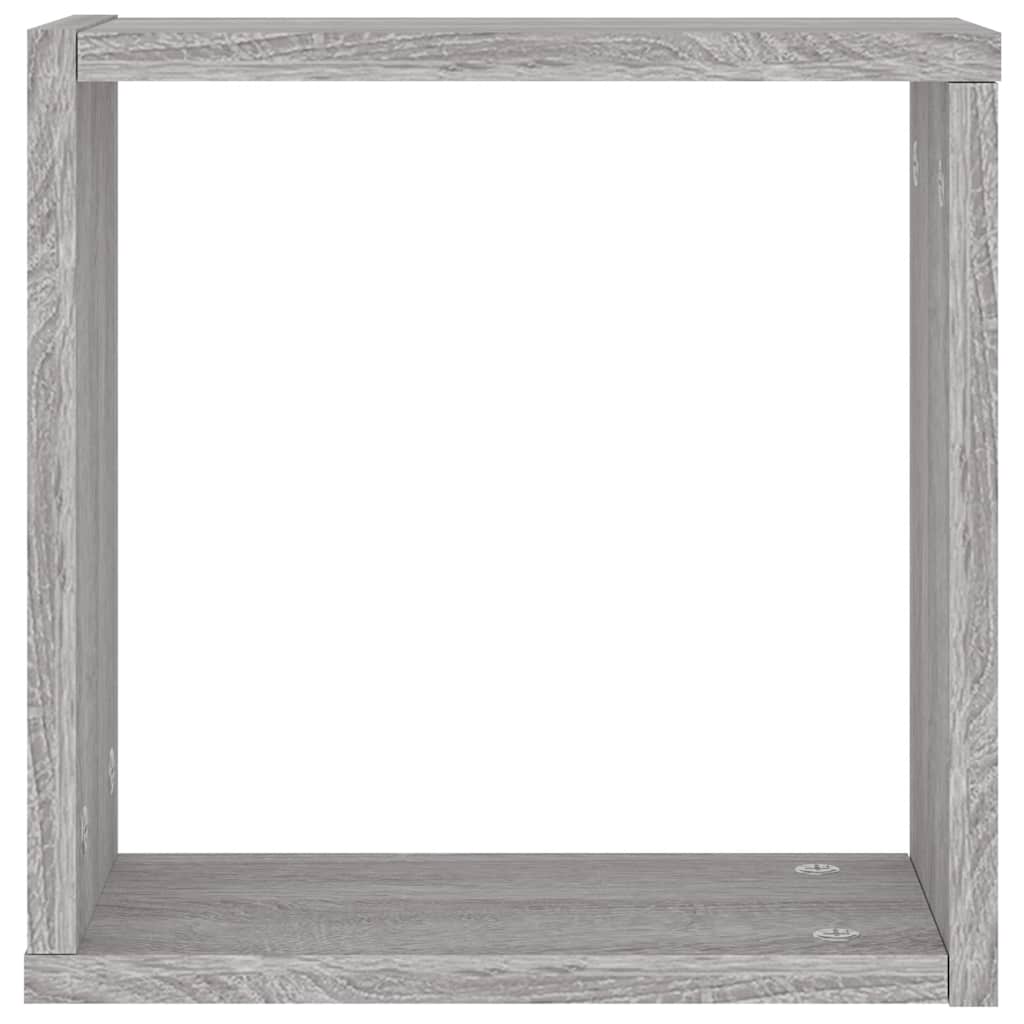 Wandschappen kubus 6 st 30x15x30 cm grijs sonoma is nu te koop bij PeponiXL, paradijselijk wonen!