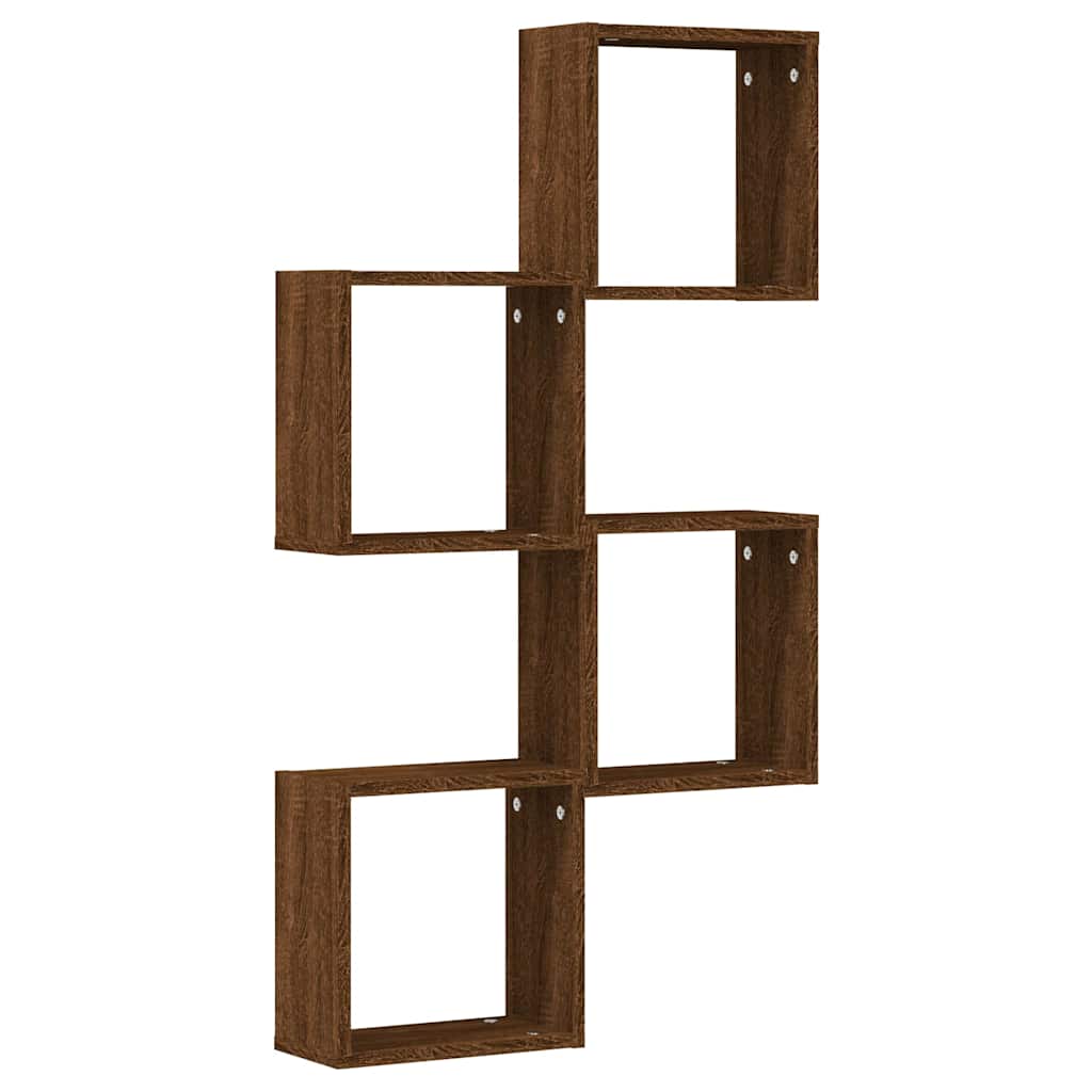Wandschappen kubus 4 st 30x15x30 cm sonoma bruin eikenkleurig is nu te koop bij PeponiXL, paradijselijk wonen!