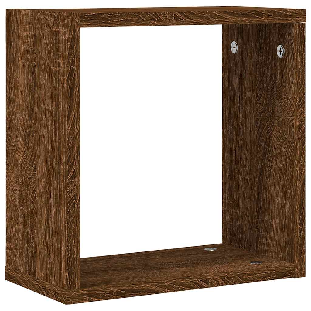 Wandschappen kubus 4 st 30x15x30 cm sonoma bruin eikenkleurig is nu te koop bij PeponiXL, paradijselijk wonen!