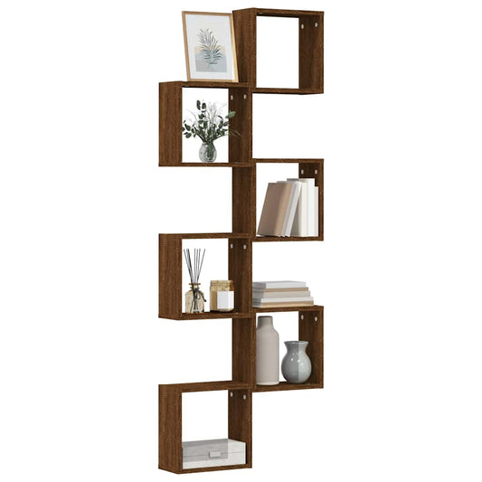 Wandschappen kubus 6 st 30x15x30 cm sonoma bruin eikenkleurig is nu te koop bij PeponiXL, paradijselijk wonen!