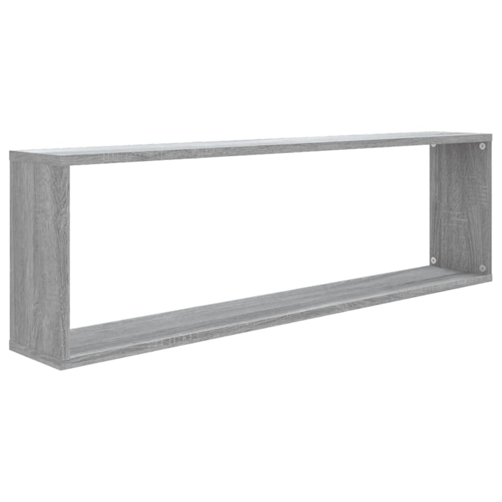 Wandschappen kubus 4 st 100x15x30 cm bewerkt hout grijs sonoma is nu te koop bij PeponiXL, paradijselijk wonen!