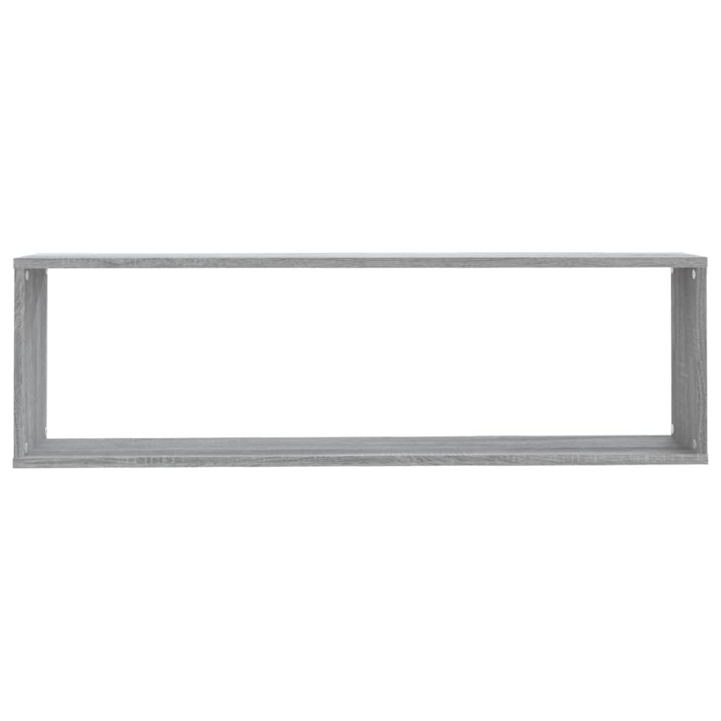 Wandschappen kubus 4 st 100x15x30 cm bewerkt hout grijs sonoma is nu te koop bij PeponiXL, paradijselijk wonen!