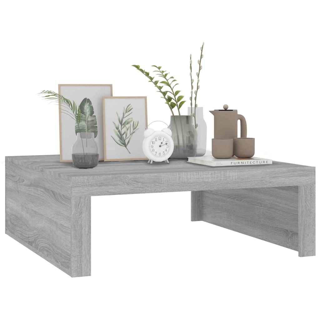 Salontafel 100x100x35 cm bewerkt hout grijs sonoma eikenkleurig is nu te koop bij PeponiXL, paradijselijk wonen!