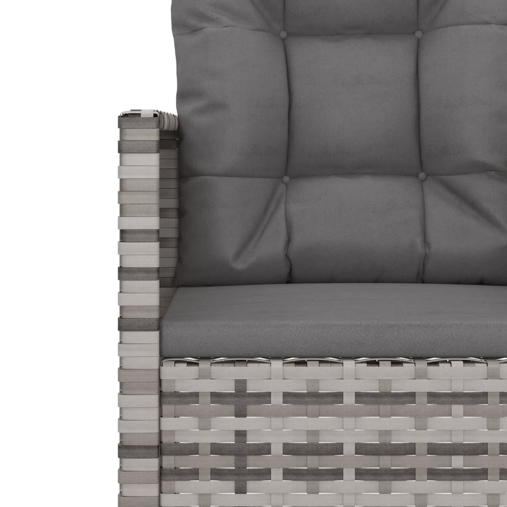 4-delige Loungeset met kussens poly rattan grijs is nu te koop bij PeponiXL, paradijselijk wonen!