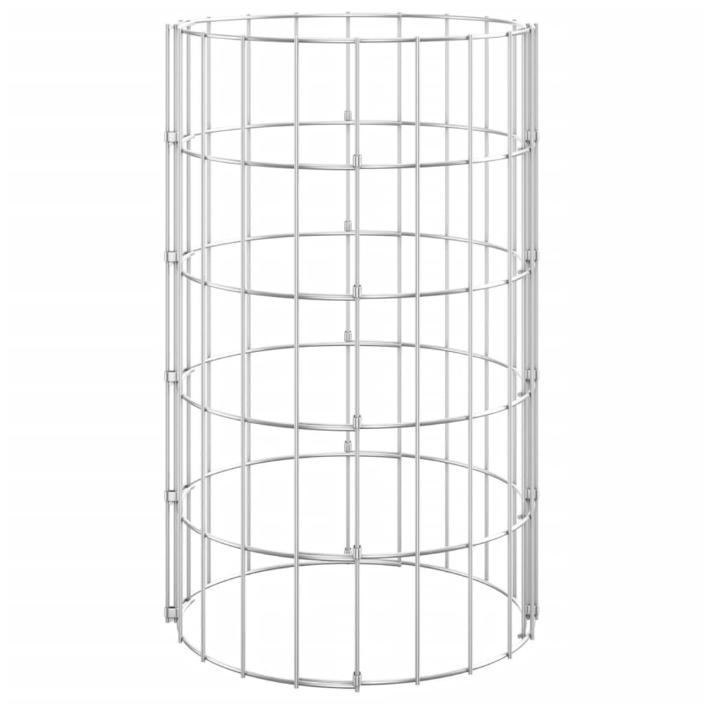 Gabion paal rond Ø30x50 cm gegalvaniseerd staal is nu te koop bij PeponiXL, paradijselijk wonen!