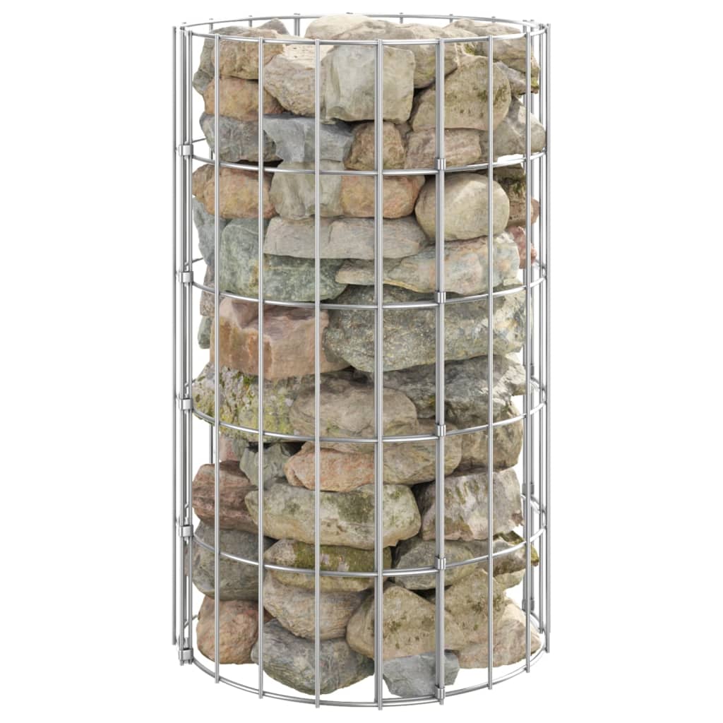 Gabion paal rond Ø30x50 cm gegalvaniseerd staal is nu te koop bij PeponiXL, paradijselijk wonen!