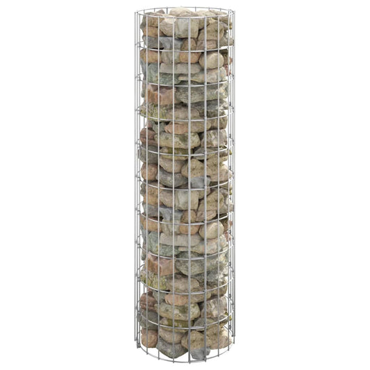 Gabion paal rond Ø30x100 cm gegalvaniseerd staal is nu te koop bij PeponiXL, paradijselijk wonen!
