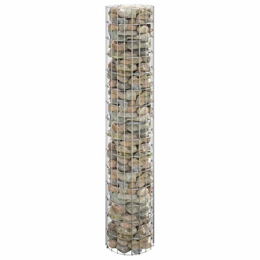 Gabion paal rond Ø30x150 cm gegalvaniseerd staal is nu te koop bij PeponiXL, paradijselijk wonen!