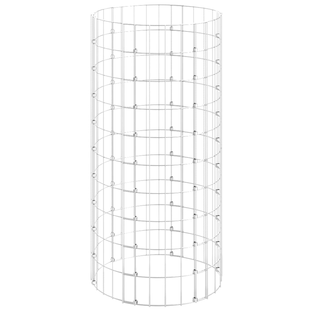 Gabion paal rond Ø50x100 cm gegalvaniseerd staal is nu te koop bij PeponiXL, paradijselijk wonen!