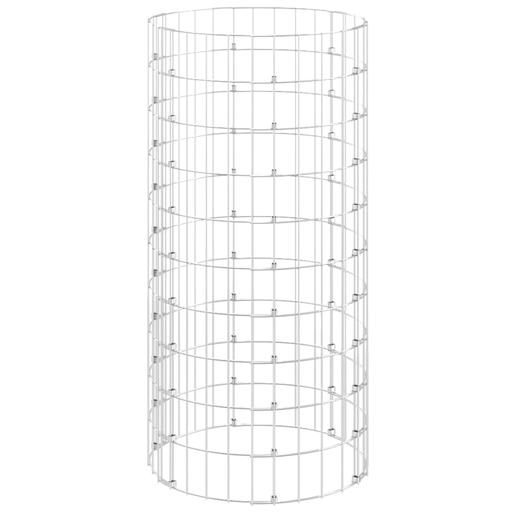 Gabion paal rond Ø50x100 cm gegalvaniseerd staal is nu te koop bij PeponiXL, paradijselijk wonen!