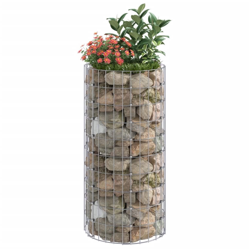 Gabion paal rond Ø50x100 cm gegalvaniseerd staal is nu te koop bij PeponiXL, paradijselijk wonen!