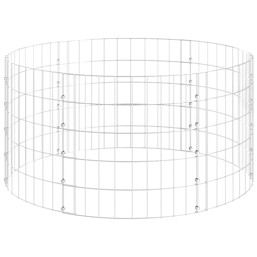 Gabion paal rond Ø100x50 cm gegalvaniseerd staal is nu te koop bij PeponiXL, paradijselijk wonen!