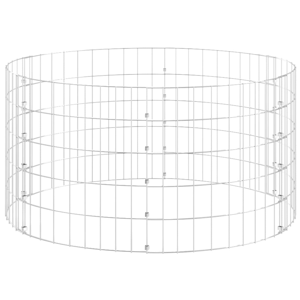 Gabion paal rond Ø100x50 cm gegalvaniseerd staal is nu te koop bij PeponiXL, paradijselijk wonen!
