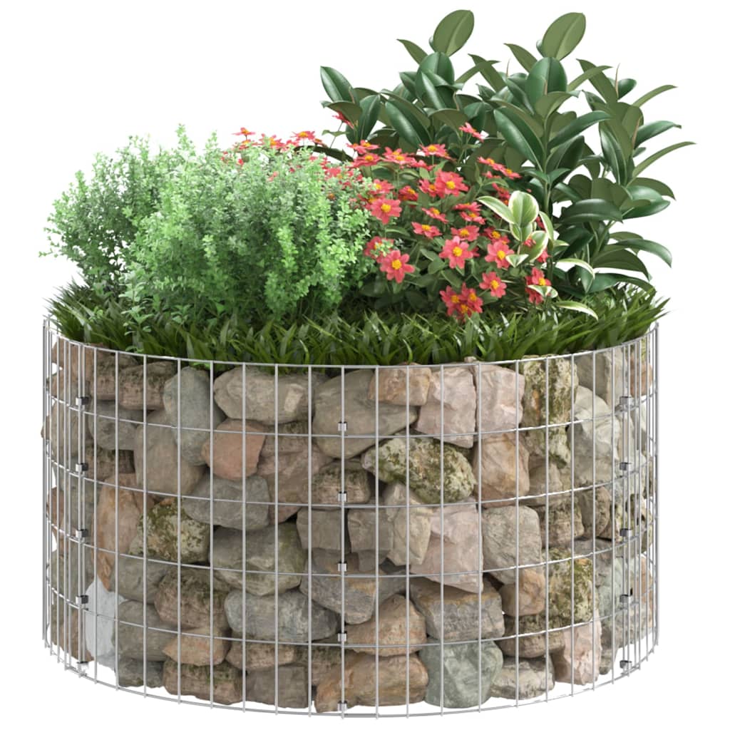 Gabion paal rond Ø100x50 cm gegalvaniseerd staal is nu te koop bij PeponiXL, paradijselijk wonen!