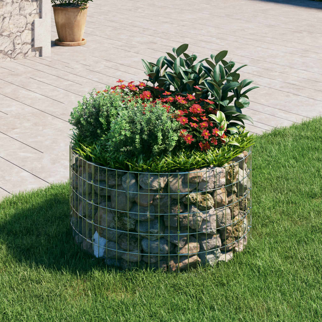 Gabion paal rond Ø100x50 cm gegalvaniseerd staal is nu te koop bij PeponiXL, paradijselijk wonen!