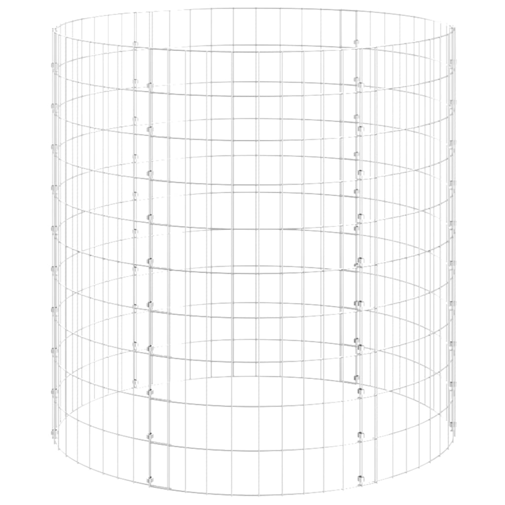 Gabion paal rond Ø100x100 cm gegalvaniseerd staal is nu te koop bij PeponiXL, paradijselijk wonen!