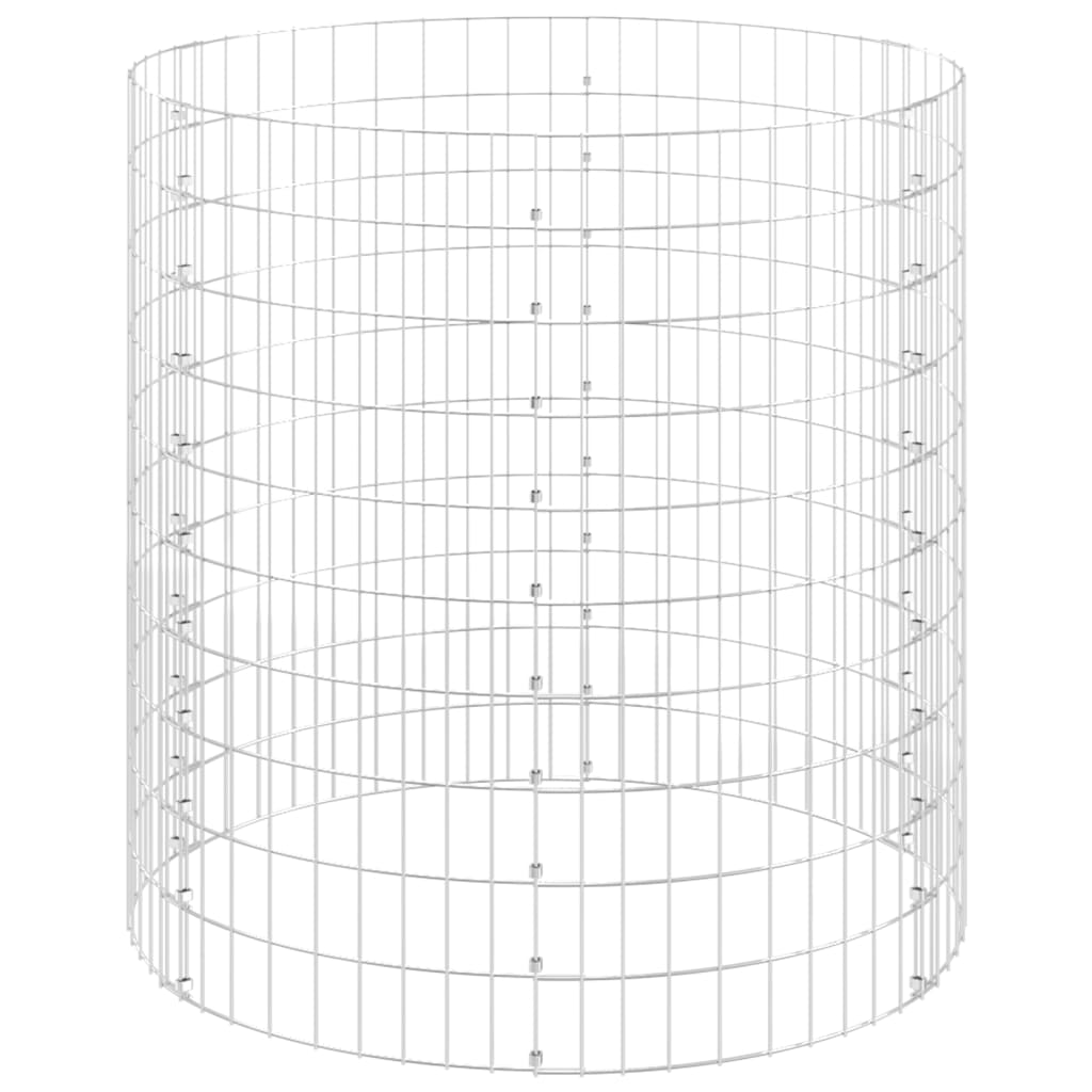Gabion paal rond Ø100x100 cm gegalvaniseerd staal is nu te koop bij PeponiXL, paradijselijk wonen!