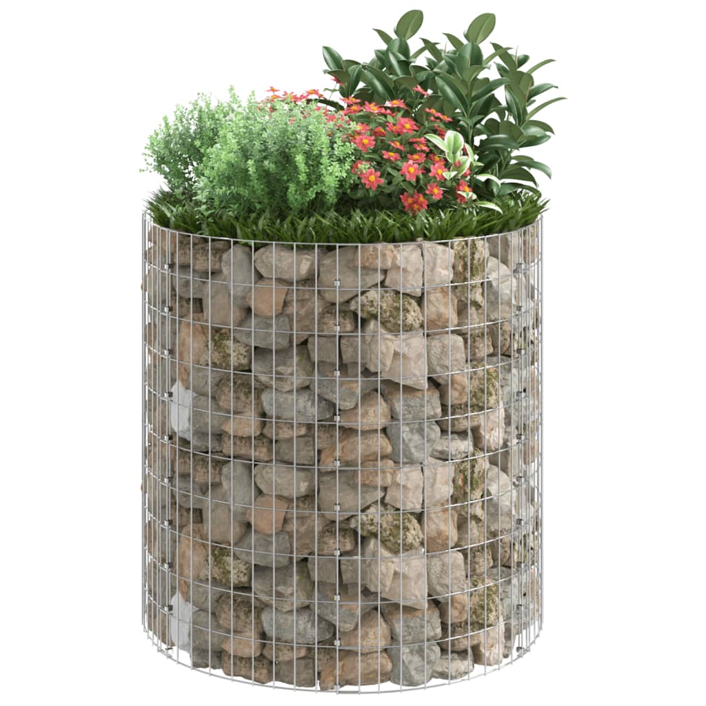 Gabion paal rond Ø100x100 cm gegalvaniseerd staal is nu te koop bij PeponiXL, paradijselijk wonen!