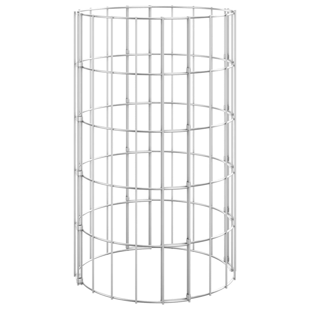 Gabion plantenbakken 3 st rond verhoogd Ø30x50 cm staal is nu te koop bij PeponiXL, paradijselijk wonen!