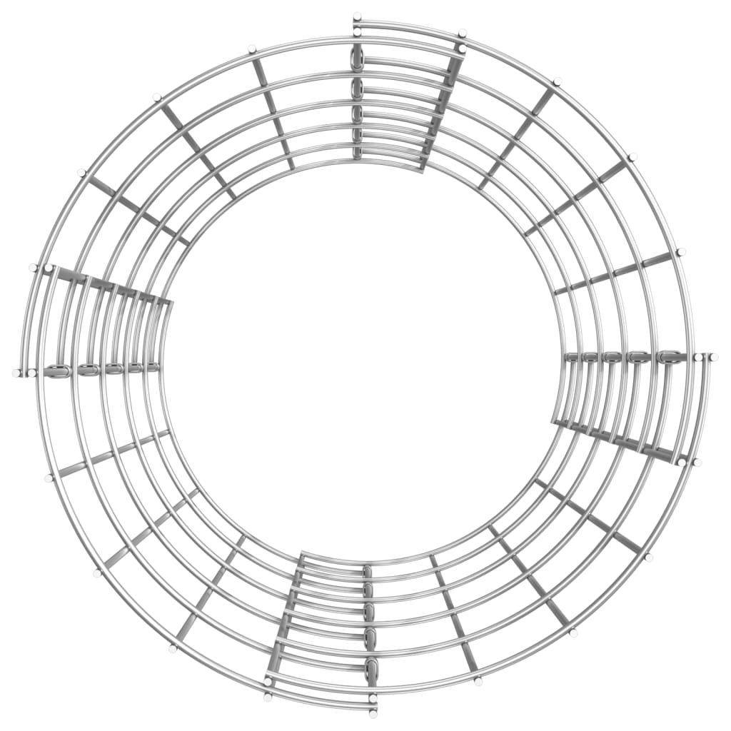 Gabion plantenbakken 3 st rond verhoogd Ø30x50 cm staal is nu te koop bij PeponiXL, paradijselijk wonen!