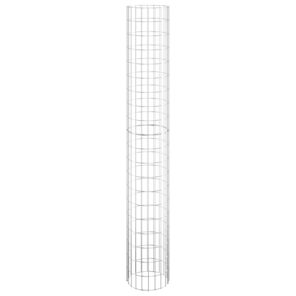 Gabion plantenbakken 3 st rond verhoogd Ø30x200 cm staal is nu te koop bij PeponiXL, paradijselijk wonen!