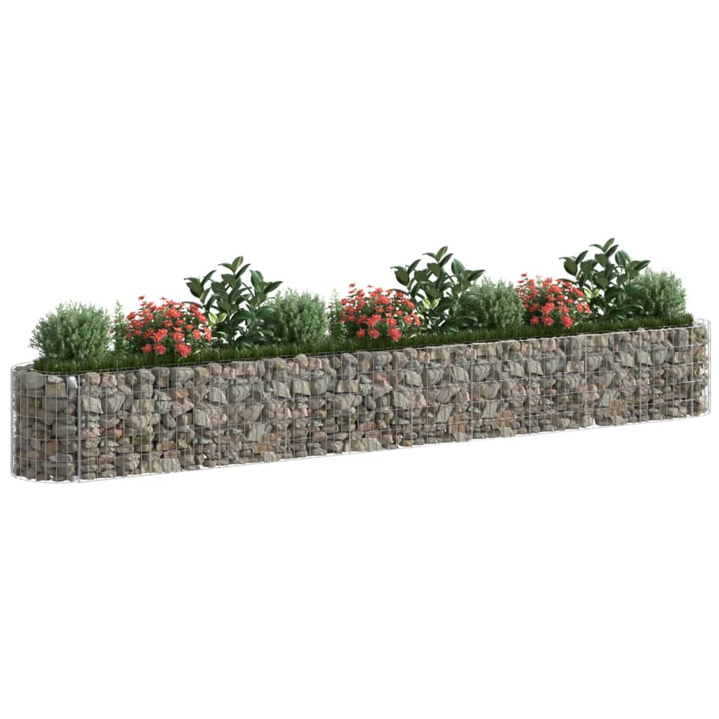 Gabion plantenbak verhoogd 400x50x50 cm gegalvaniseerd ijzer is nu te koop bij PeponiXL, paradijselijk wonen!